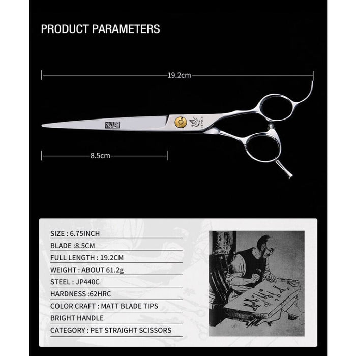 Professional 6.75 Inch Pet Grooming Scissors Cutting