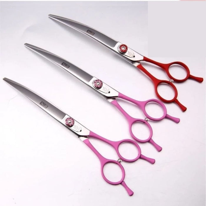 Professional 7.0 7.5 8.0 Inch Pet Curved Scissors In Dog