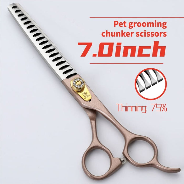 Professional 7 7.5 Inch Pet Dog Grooming Scissors Thinning
