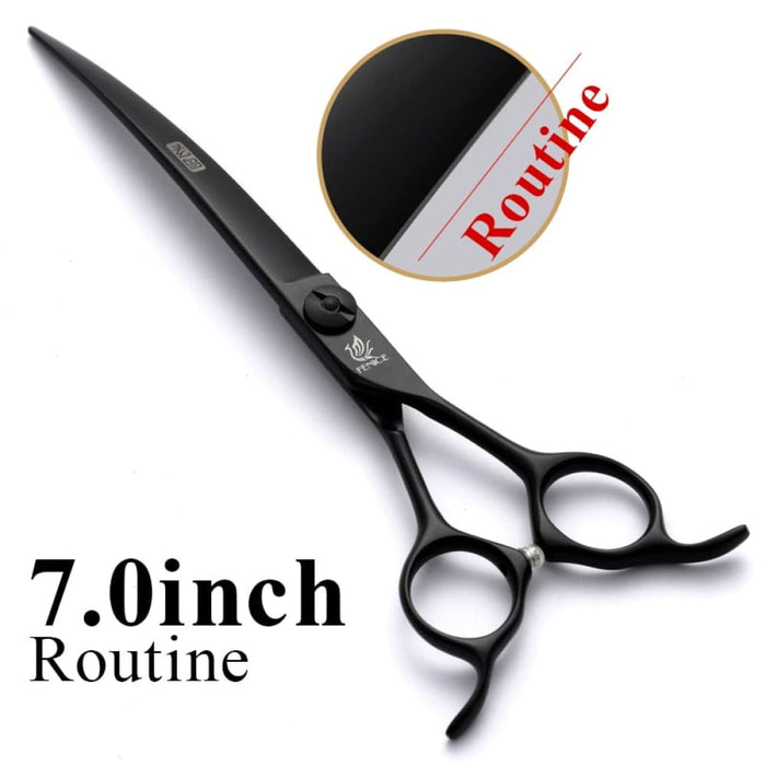 Professional 7 Inch Curved Cutting Scissors Blade with Saw