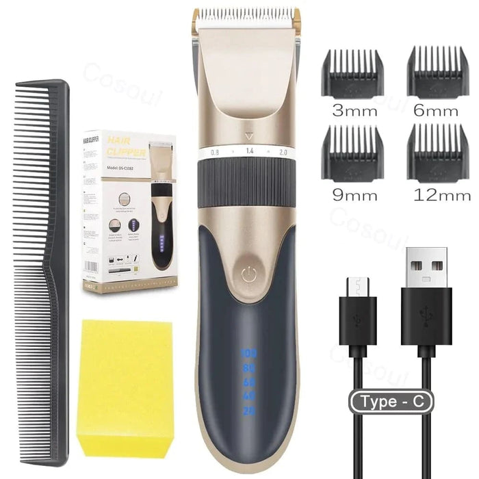 Professional Cordless Hair Clipper for Men Adults and Kids