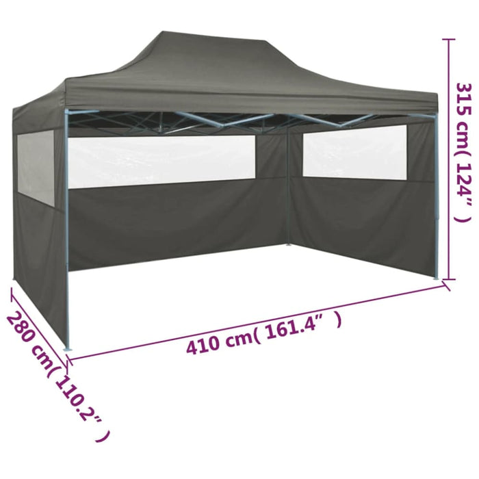 Professional Folding Party Tent with 3 Sidewalls 3x4 m