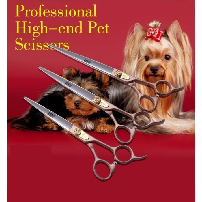 Professional Japan 440c Pet Dog Grooming Scissors 7.0 7.5
