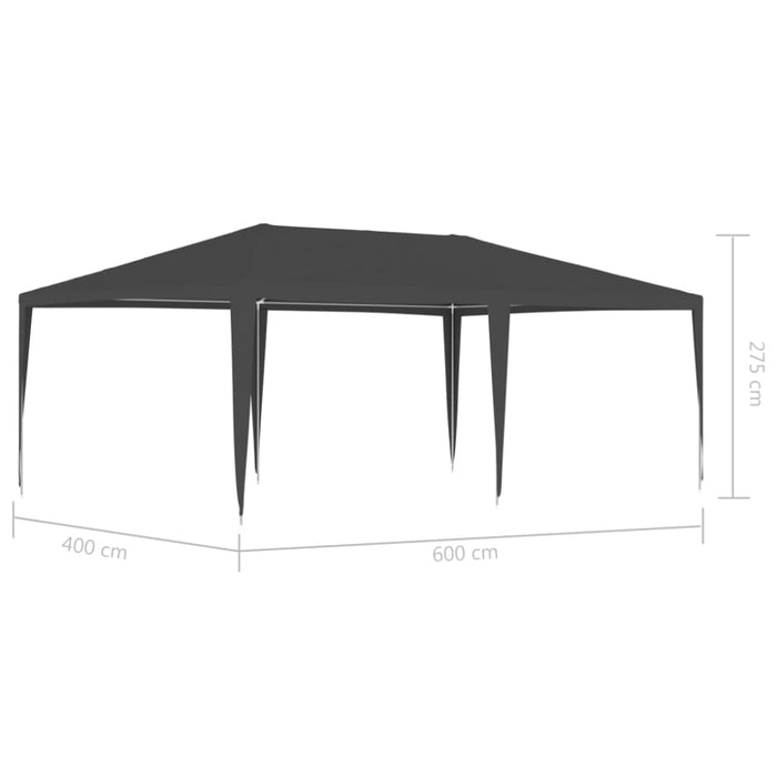 Professional Party Tent 4x6 m Anthracite 90 g M² Anpbk