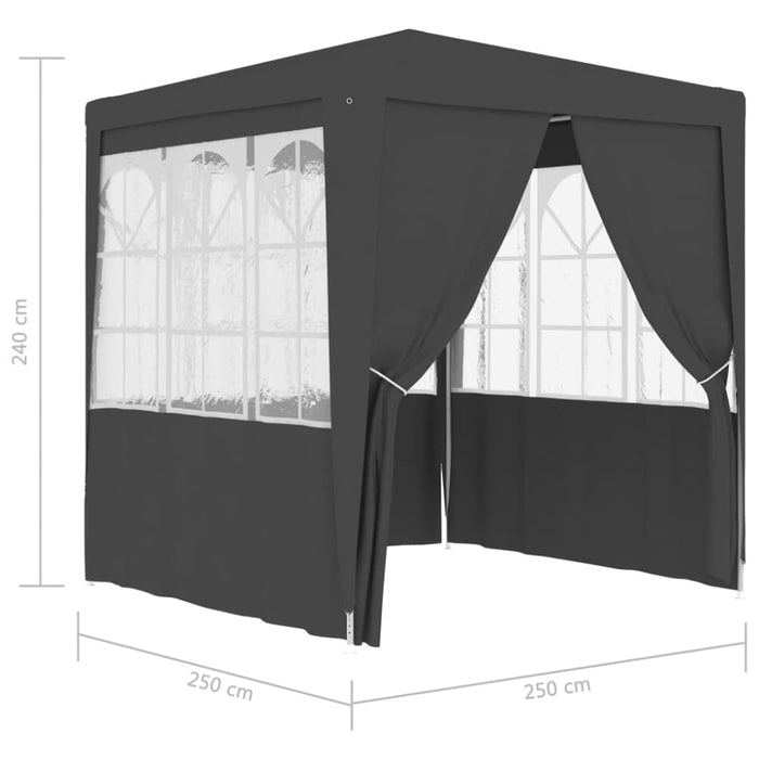 Professional Party Tent with Side Walls 2.5x2.5 m