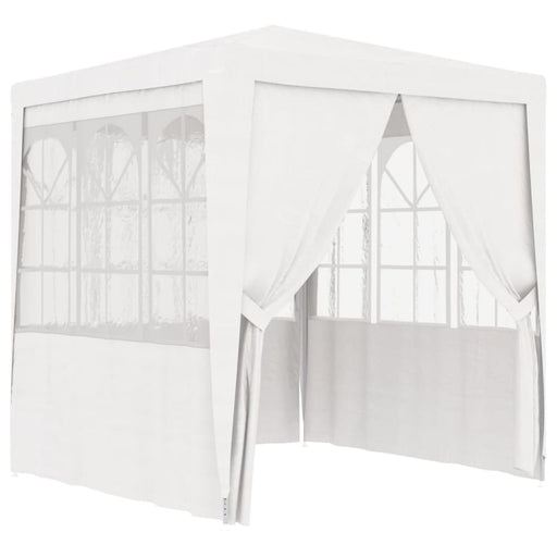 Professional Party Tent with Side Walls 2.5x2.5 m White 90