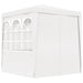 Professional Party Tent with Side Walls 2.5x2.5 m White 90
