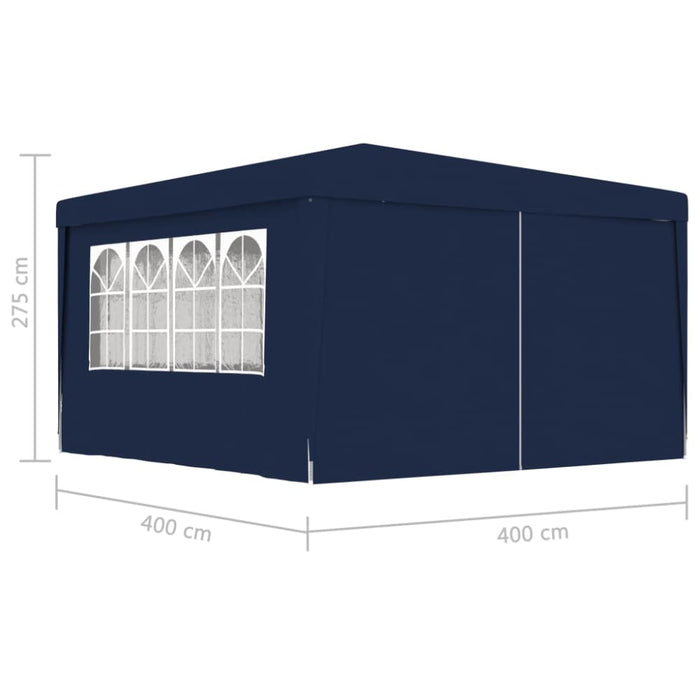 Professional Party Tent With Side Walls 4x4 m Blue Anpxl