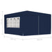 Professional Party Tent With Side Walls 4x4 m Blue Anpxl