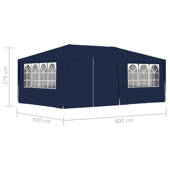 Professional Party Tent With Side Walls 4x6 m Blue Anpxn