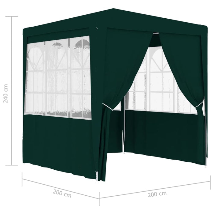Professional Party Tent with Side Walls 2x2 m Green Anptx
