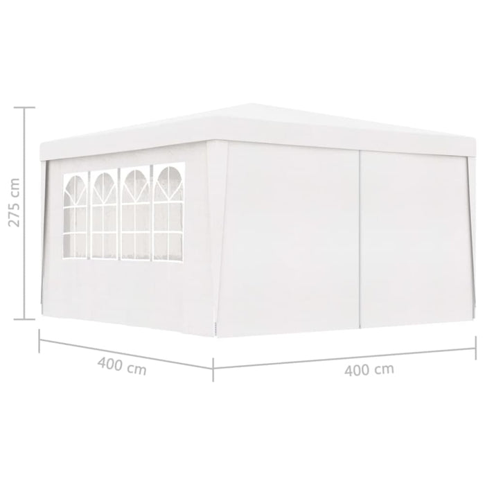 Professional Party Tent With Side Walls 4x4 m White Anpxp