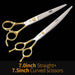 Professional Pet Scissors Straight & Thinning Curved