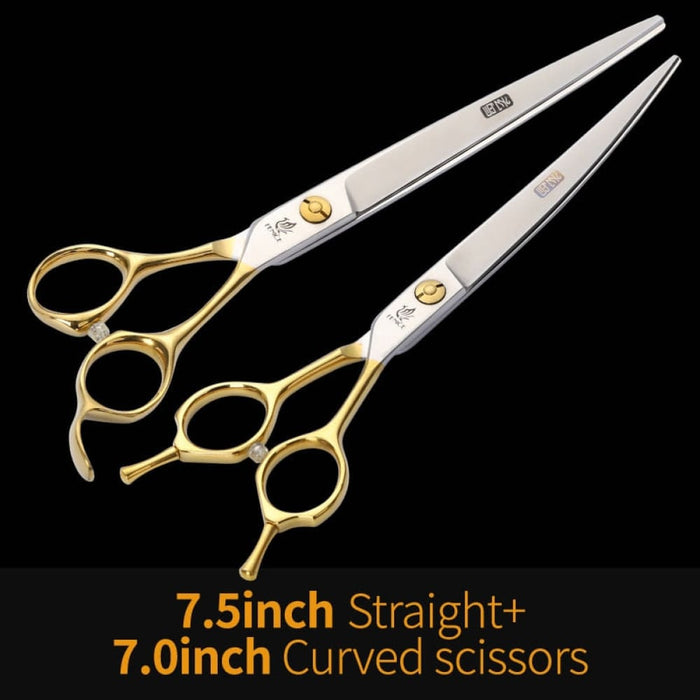 Professional Pet Scissors Straight & Thinning Curved