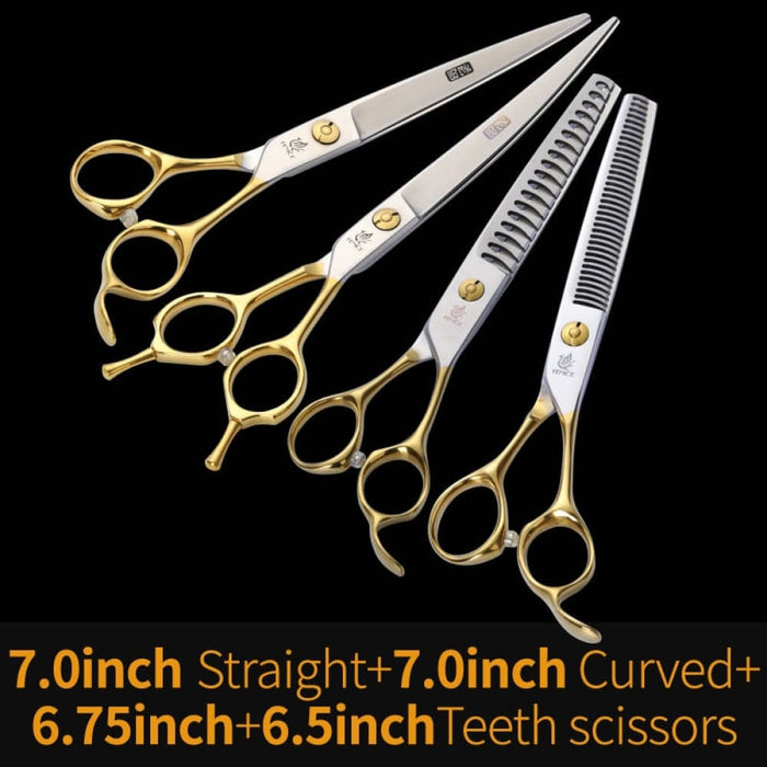 Professional Pet Scissors Straight & Thinning Curved
