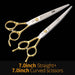 Professional Pet Scissors Straight & Thinning Curved