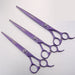 Professional Purple Pet Grooming Scissors 7.0 7.5 8.0 Inch