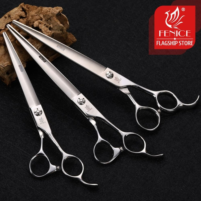 Professional Pet Scissors Straight Thinning Curved Dog