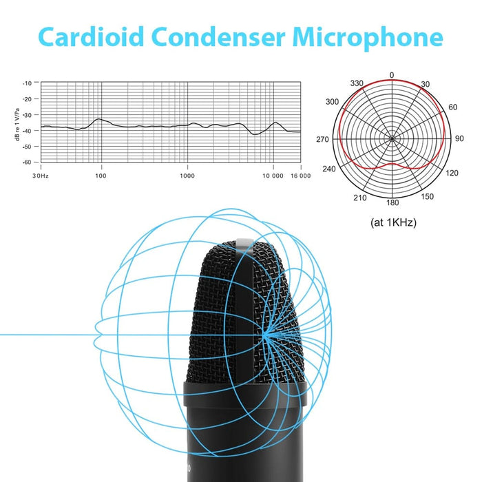 Professional Studio Microphone Kit Condenser Cardioid