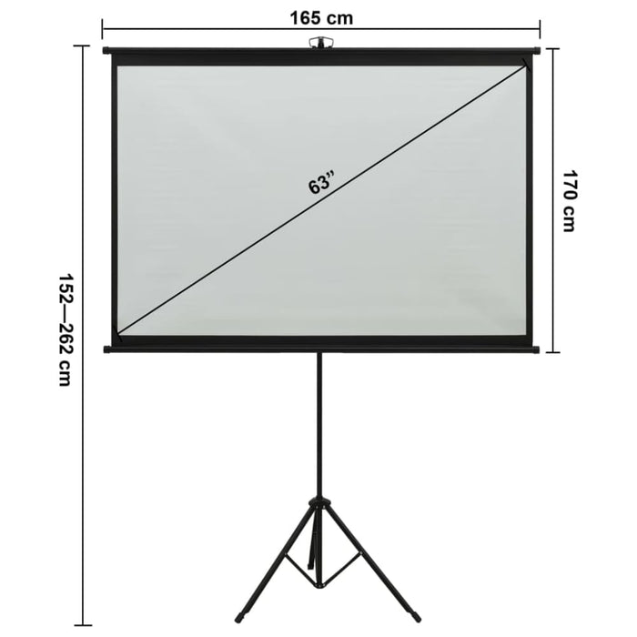 Projection Screen With Tripod 160 Cm 1:1 Poaok