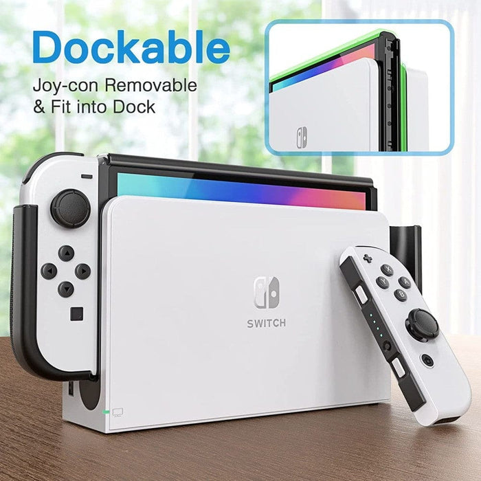 Tpu & Pc Protective Dockable Case For Nintendo Switch Oled