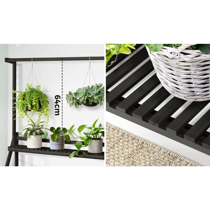 3 Tier Plant Stand Indoor Outdoor Garden Planter Flower Pot Shelf Wooden