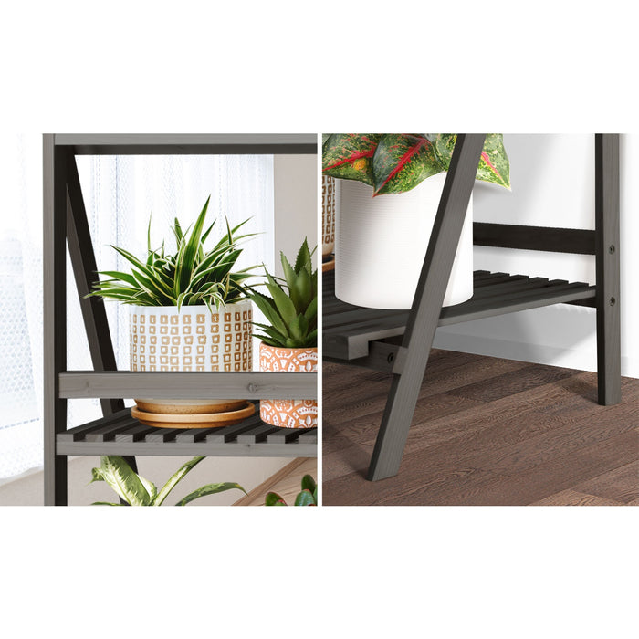 3 Tier Plant Stand Indoor Outdoor Garden Planter Flower Pot Shelf Wooden