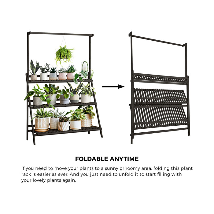3 Tier Plant Stand Indoor Outdoor Garden Planter Flower Pot Shelf Wooden