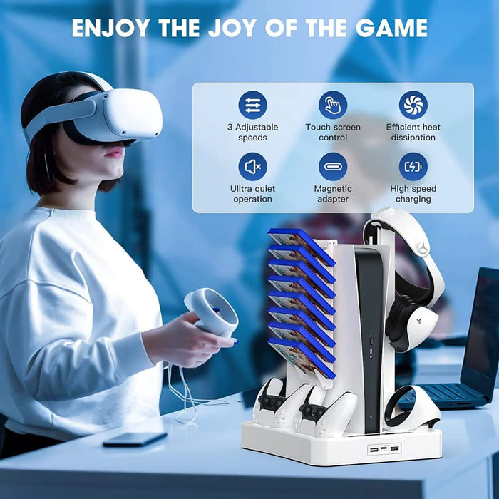 Ps5 Charging Station with Cooling and Storage