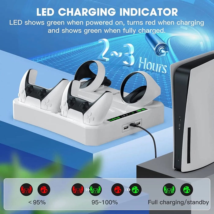 Ps5 Charging Station with Cooling and Storage