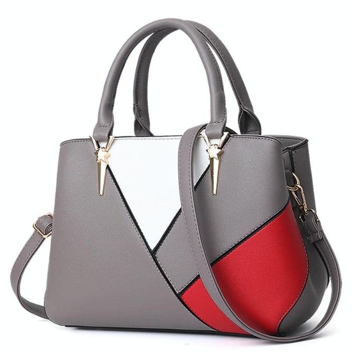 Pu Colorblock Ladies Handbag