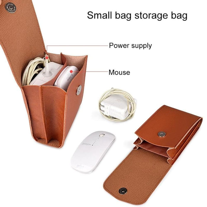 Pu05 Sleeve Leather Case Carrying Bag With Small Storage