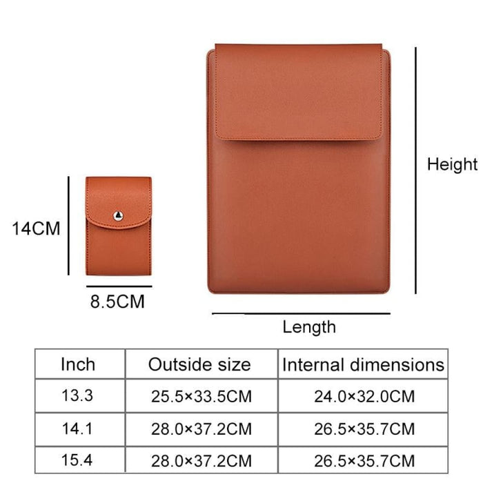 Pu05 Sleeve Leather Case Carrying Bag With Small Storage