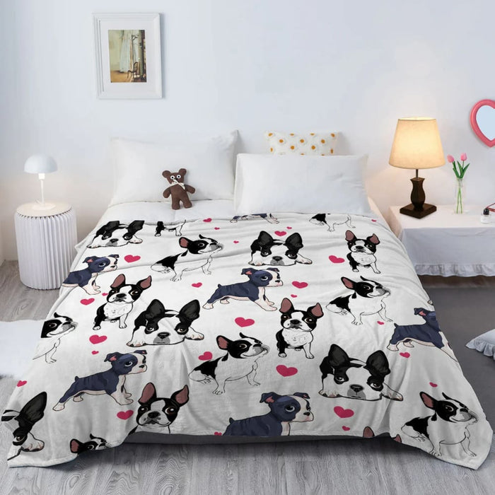 Pug Dog Blanket Soft Flannel Fleece Throw for Bed Couch