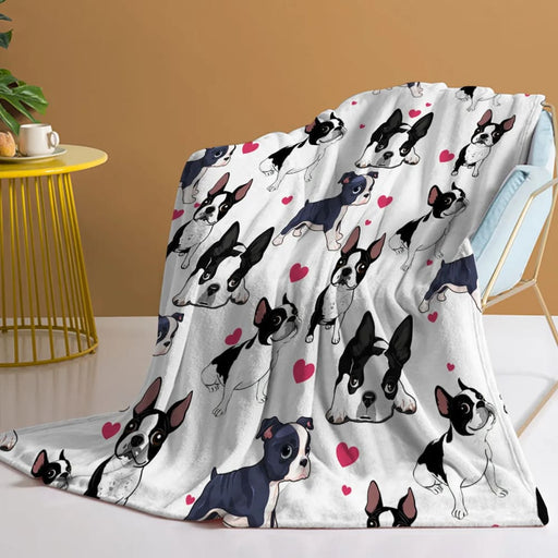 Pug Dog Blanket Soft Flannel Fleece Throw For Bed Couch