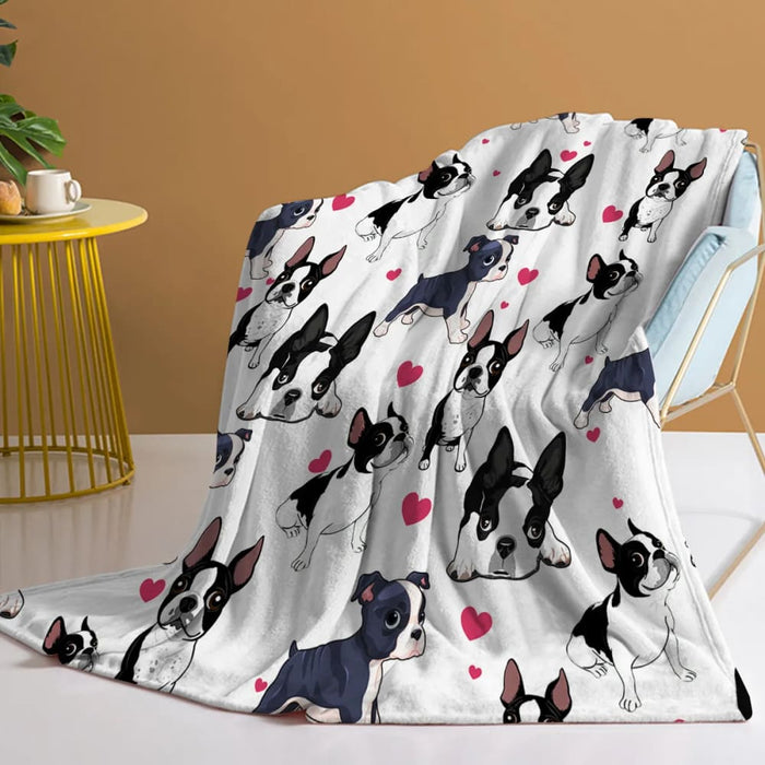 Pug Dog Blanket Soft Flannel Fleece Throw for Bed Couch