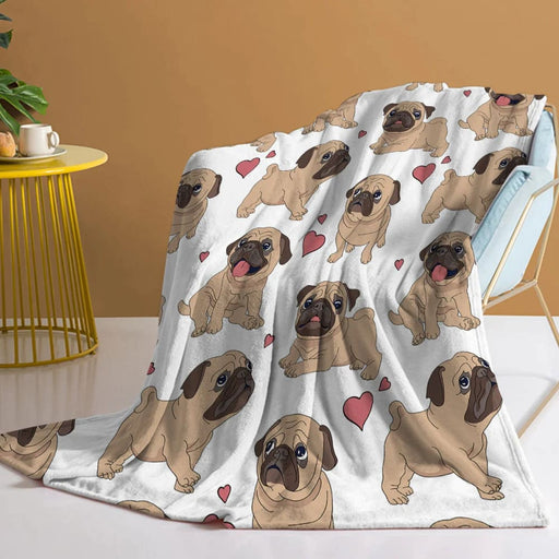 Pug Throw Blanket For Kids And Adults