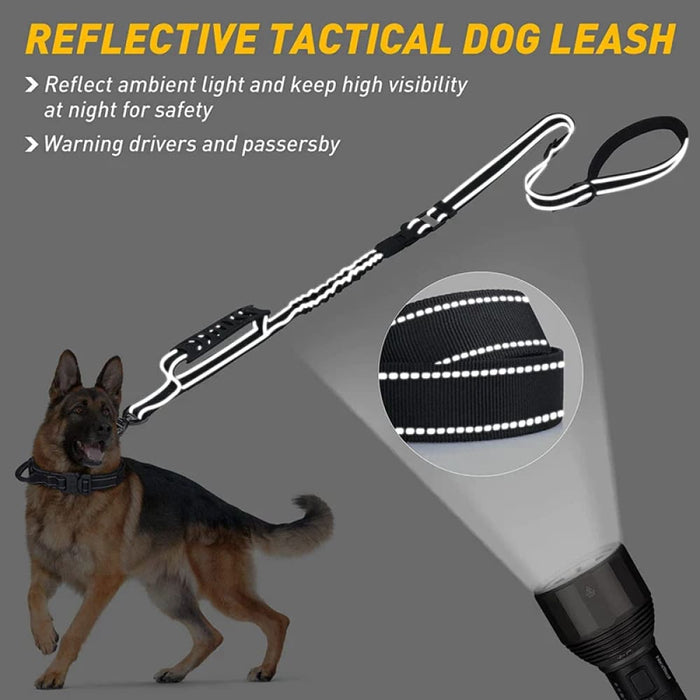 No Pull Bungee Dog Leash Reflective Padded Handle Car Seat