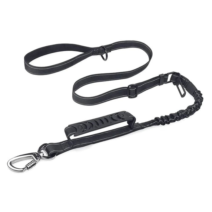 No Pull Bungee Dog Leash Reflective Padded Handle Car Seat