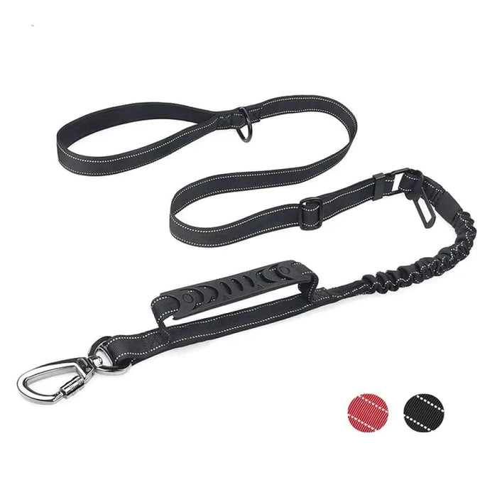 No Pull Bungee Dog Leash Reflective Padded Handle Car Seat