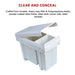 Pull Out Bin Kitchen Double Dual Slide Garbage Rubbish