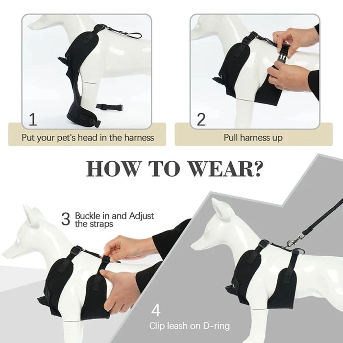 No Pull Tuxedo Dog Harness Set with Leash and Bow Tie Soft