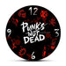 Punk Rock Modern Wall Clock Punk’s Not Dead Words