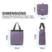 Purple Shopper Bag Tote Foldable Travel Laptop Grocery Ko