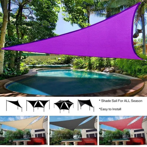 Purple Waterproof Sun Shelter Regular Triangle Shade
