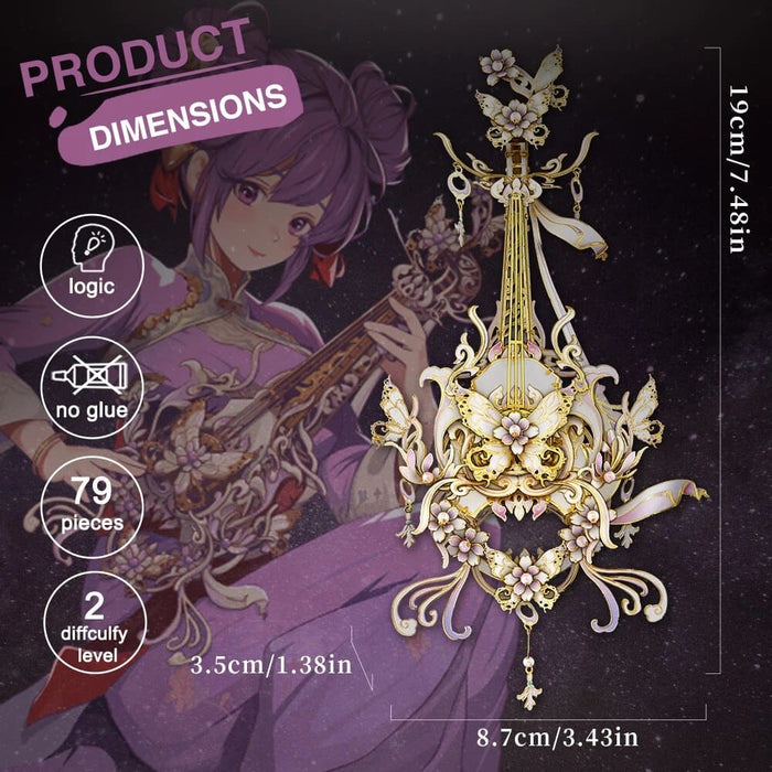 3d Puzzles Instrument Model Building Kit Metal Piano Diy