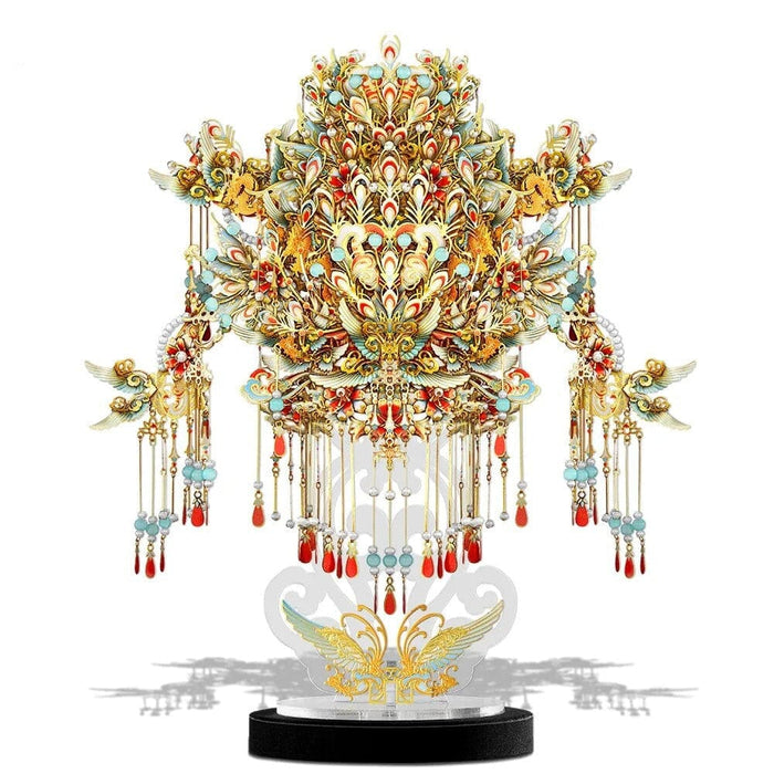 3d Puzzles Nine Dragons And Phoenix Crown Metal Assembly