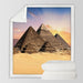 Pyramid Sherpa Throw Blanket Egyptian Bedspread Desert
