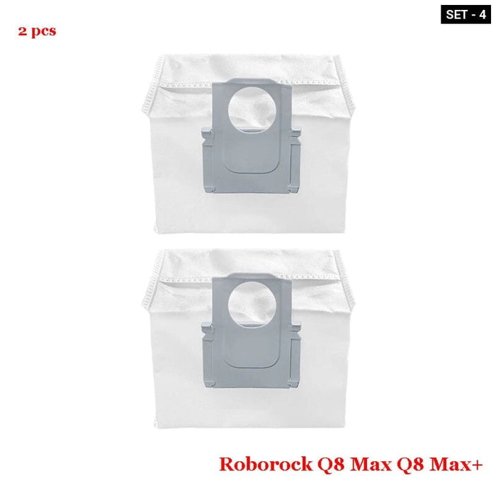 Q8 Max Vacuum Parts Roller Brush Mop Filter Bags Side