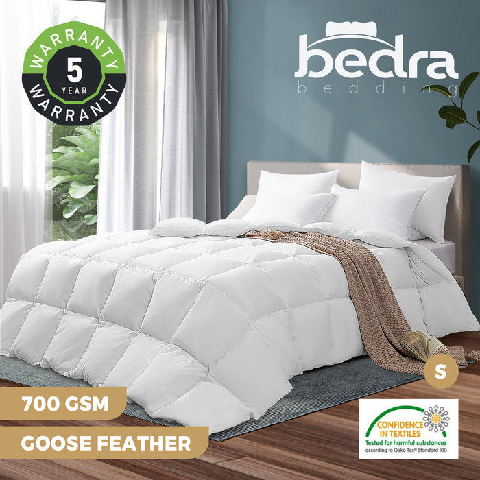 Goose Down Quilt 700Gsm All Season Duvet Doona Blanket Single